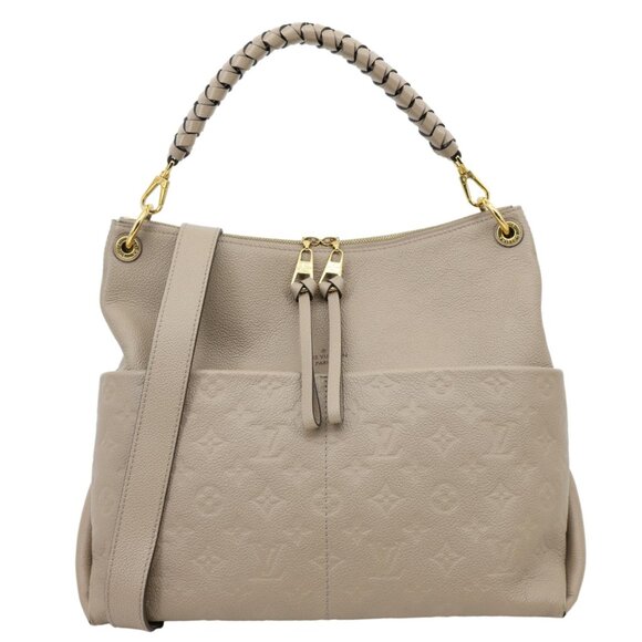 Louis Vuitton  Maida Monogram Empreinte Leather Hobo Shoulder Bag Beige - Picture 1 of 16